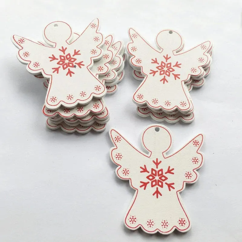 New Year and Christmas Wood Ornaments