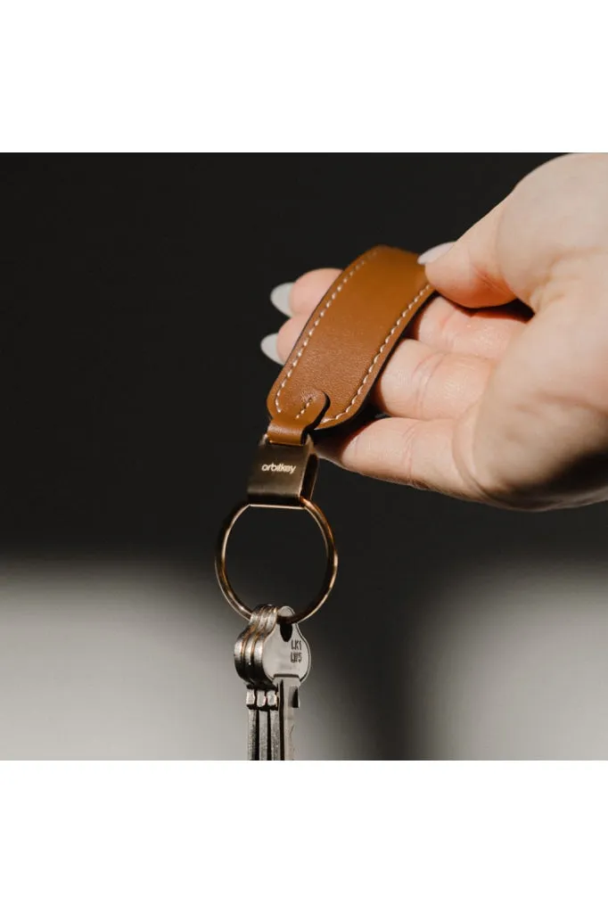 Orbitkey - Loop Keychain - Leather - Caramel