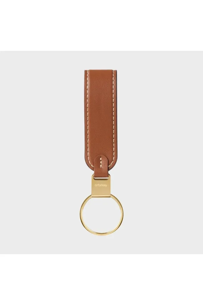 Orbitkey - Loop Keychain - Leather - Caramel