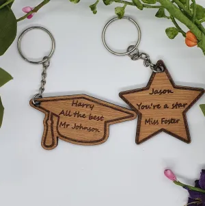 Personalised End of Year School Keyring