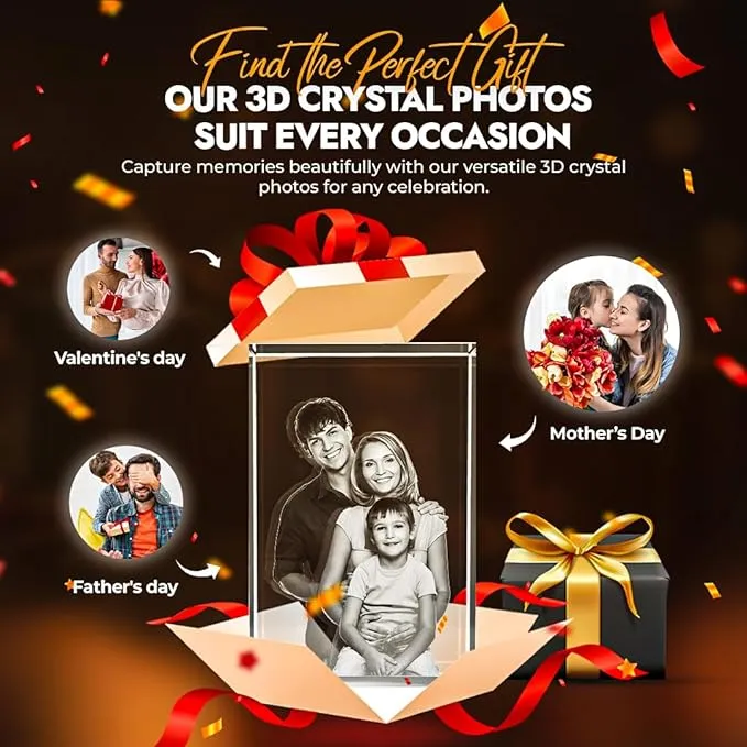 Personalized 3D Crystal Photo Gifts - Made in Canada