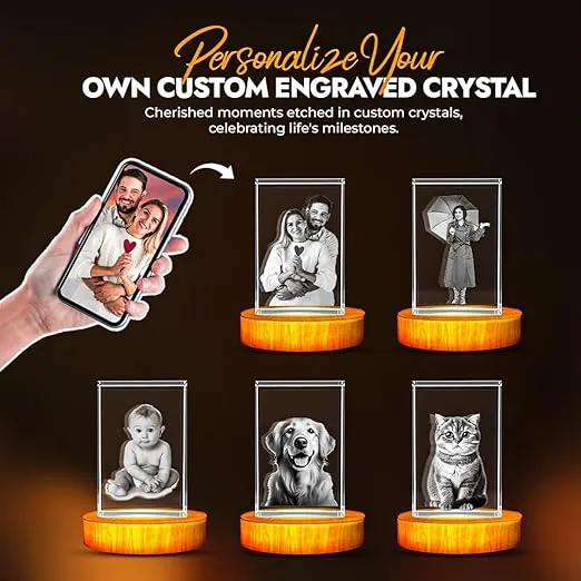 Personalized 3D Crystal Photo Gifts - Made in Canada