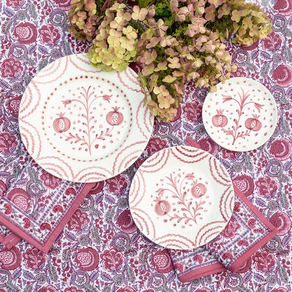 Pomegranate Duet Rose Salad Plate | Set of 2