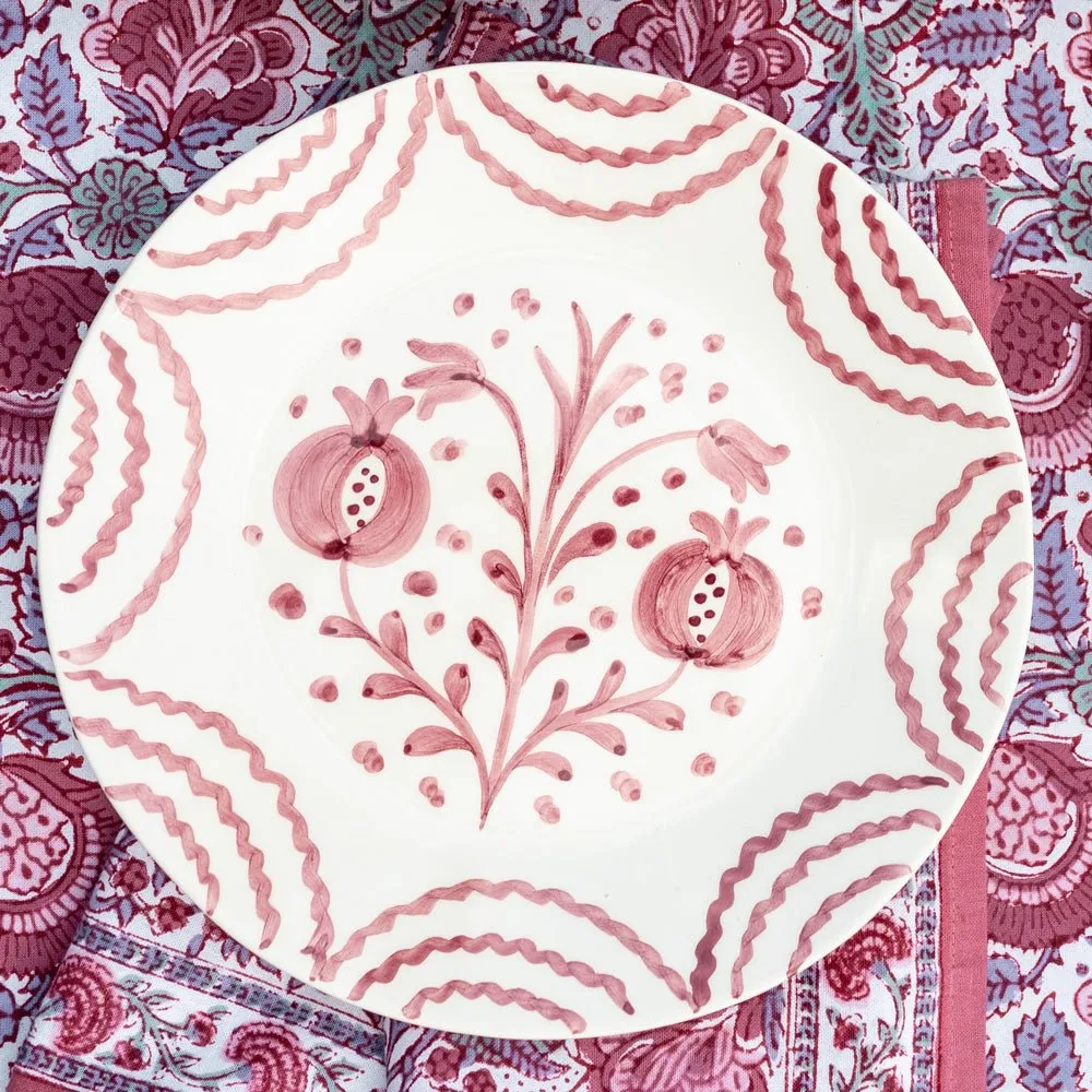 Pomegranate Duet Rose Salad Plate | Set of 2