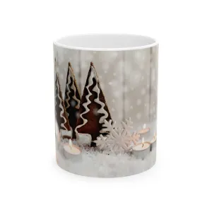 Princess Grace Winter Wonderland Ceramic Mug - Cozy Holiday Drinkware (11oz, 15oz)