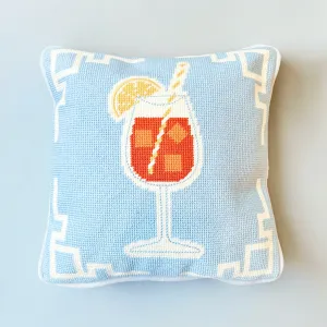 "Aperol Spritz" Hooked Pillow