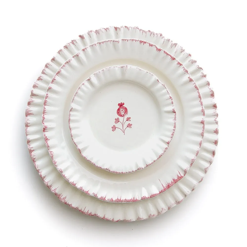 Ruffled Rose Salad Plate | Set of 2