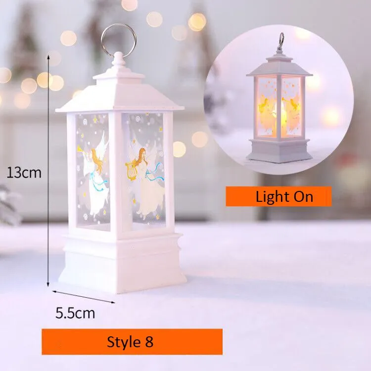 Santa Claus Snowman Lantern Light Merry Christmas Decor For Home Christmas Tree Ornament Xmas Gifts Navidad New Year