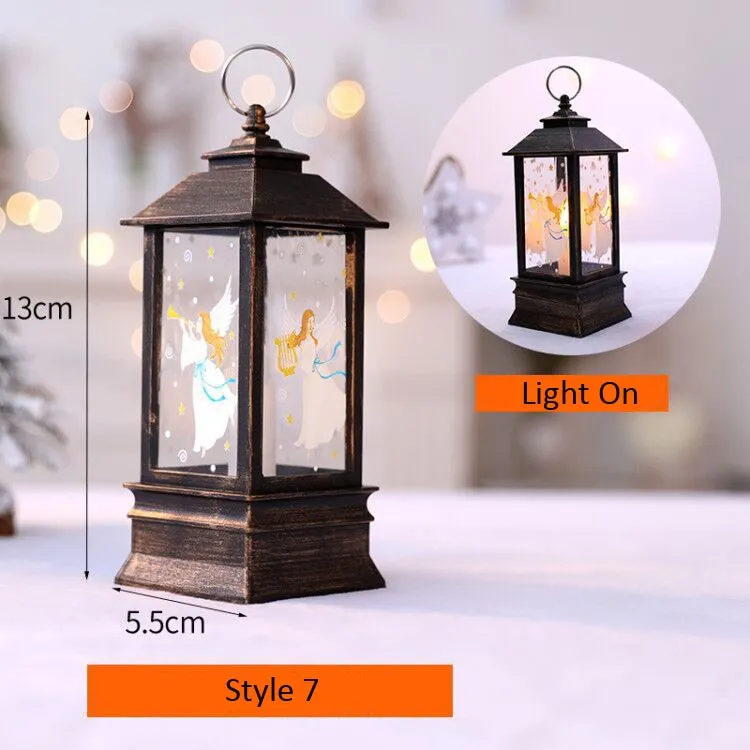 Santa Claus Snowman Lantern Light Merry Christmas Decor For Home Christmas Tree Ornament Xmas Gifts Navidad New Year