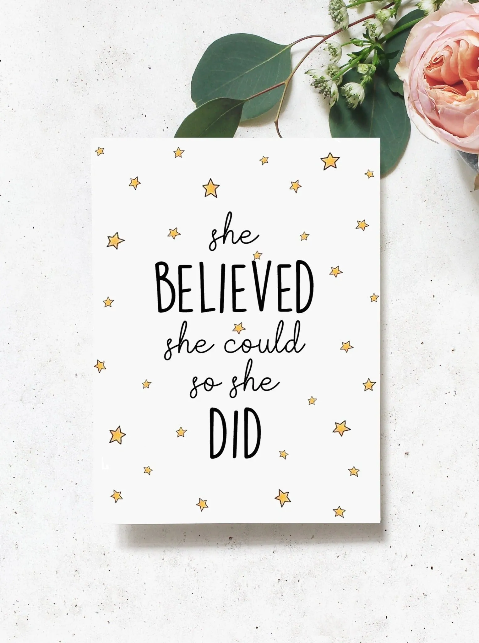 She Believed She Could So She Did Graduation Card