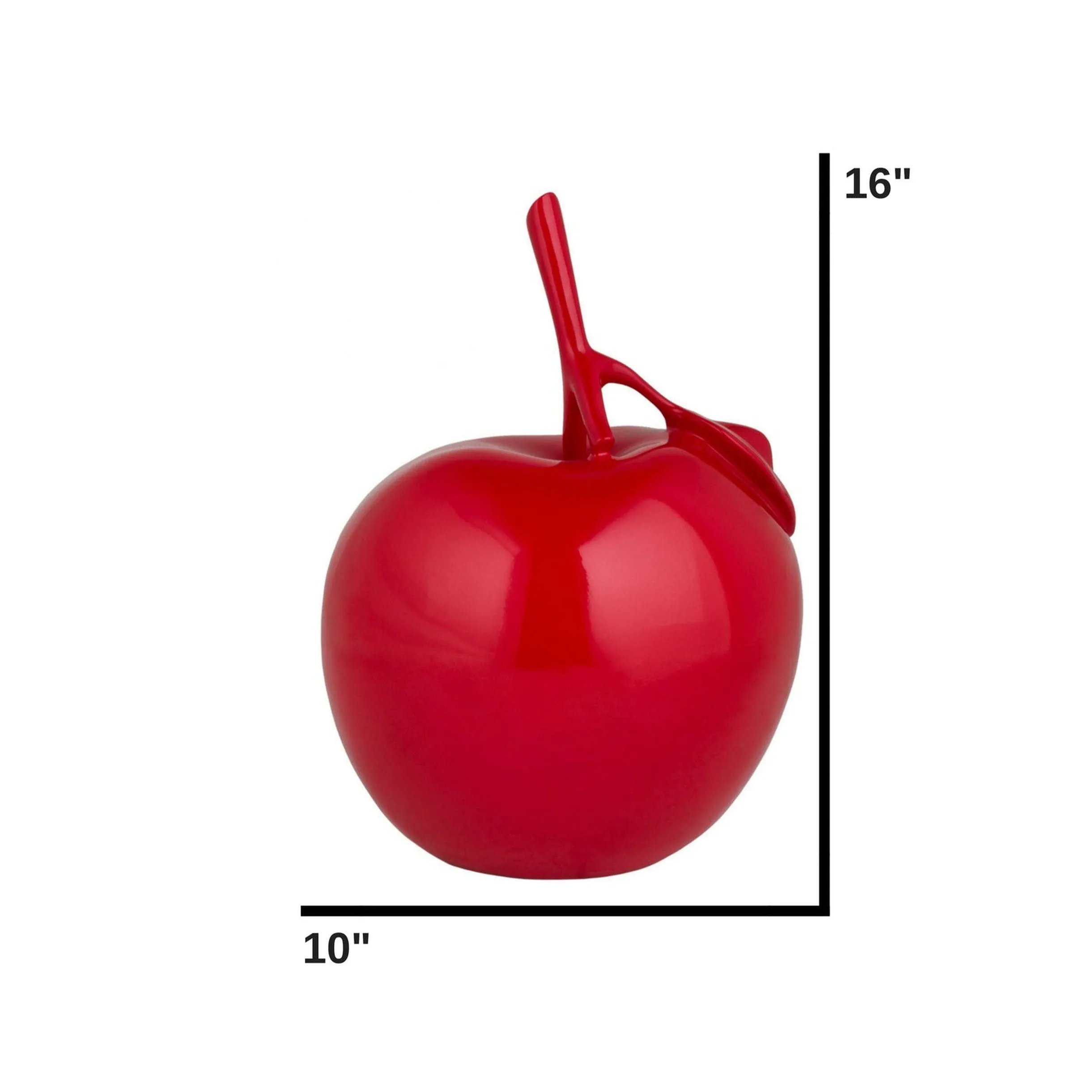 Solid Color Apple Sculpture // Red