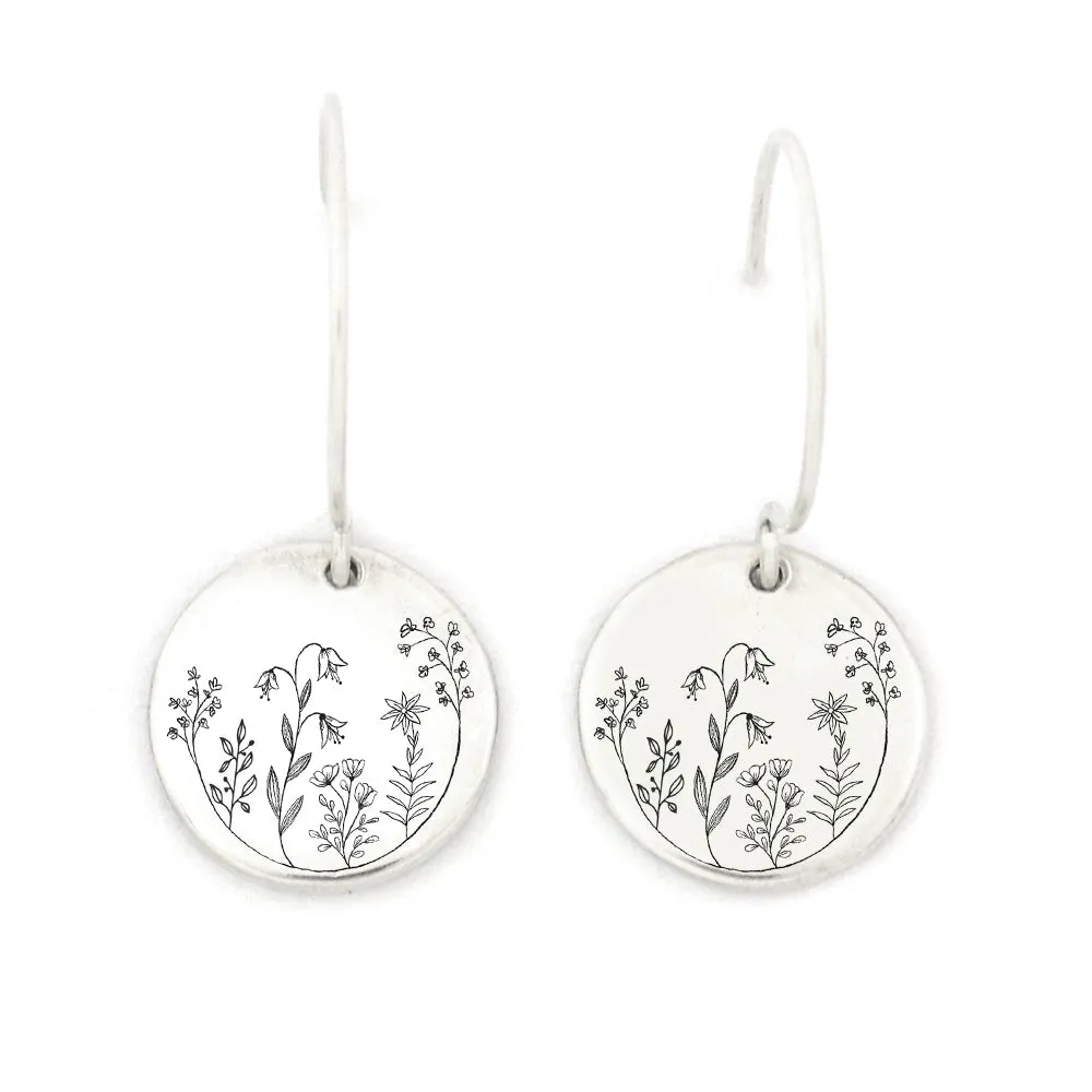 Spring Wildflowers Ring Wildflowers Earrings S925 Sterling Silver Flower Ring For Nature Lovers