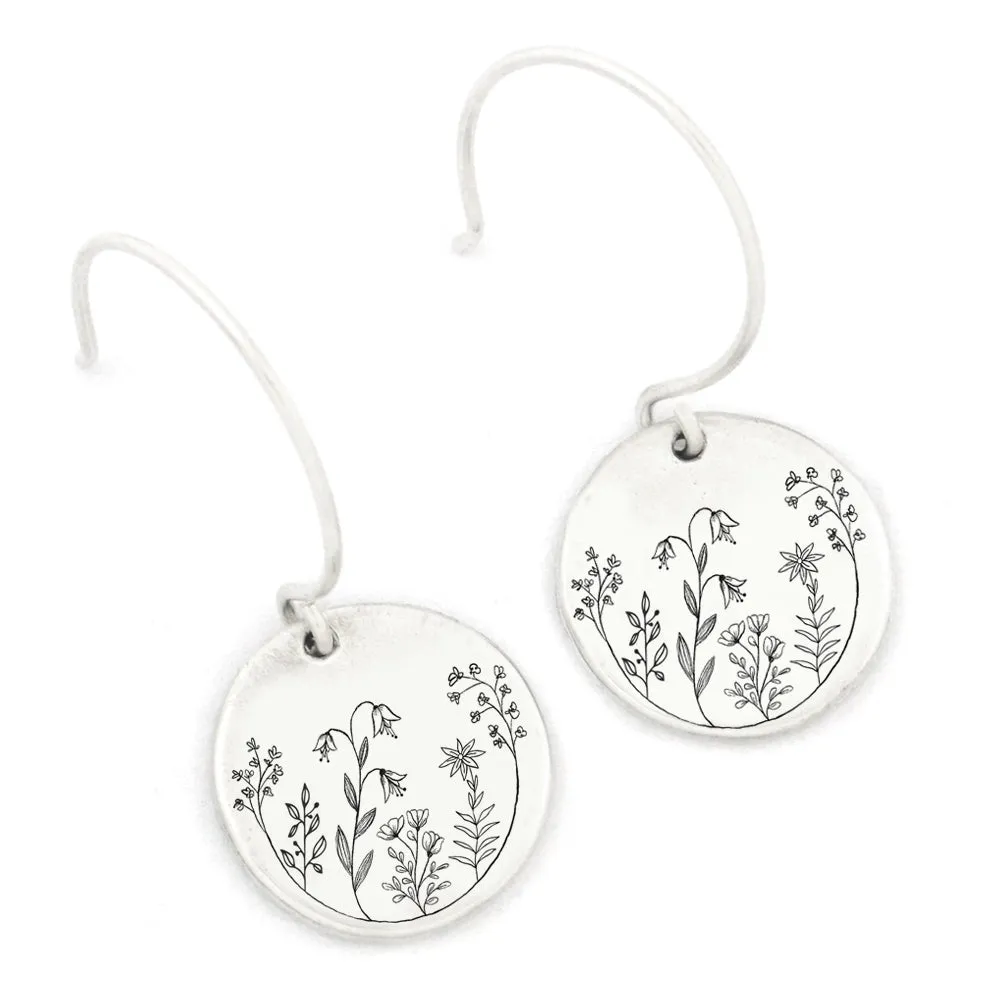 Spring Wildflowers Ring Wildflowers Earrings S925 Sterling Silver Flower Ring For Nature Lovers