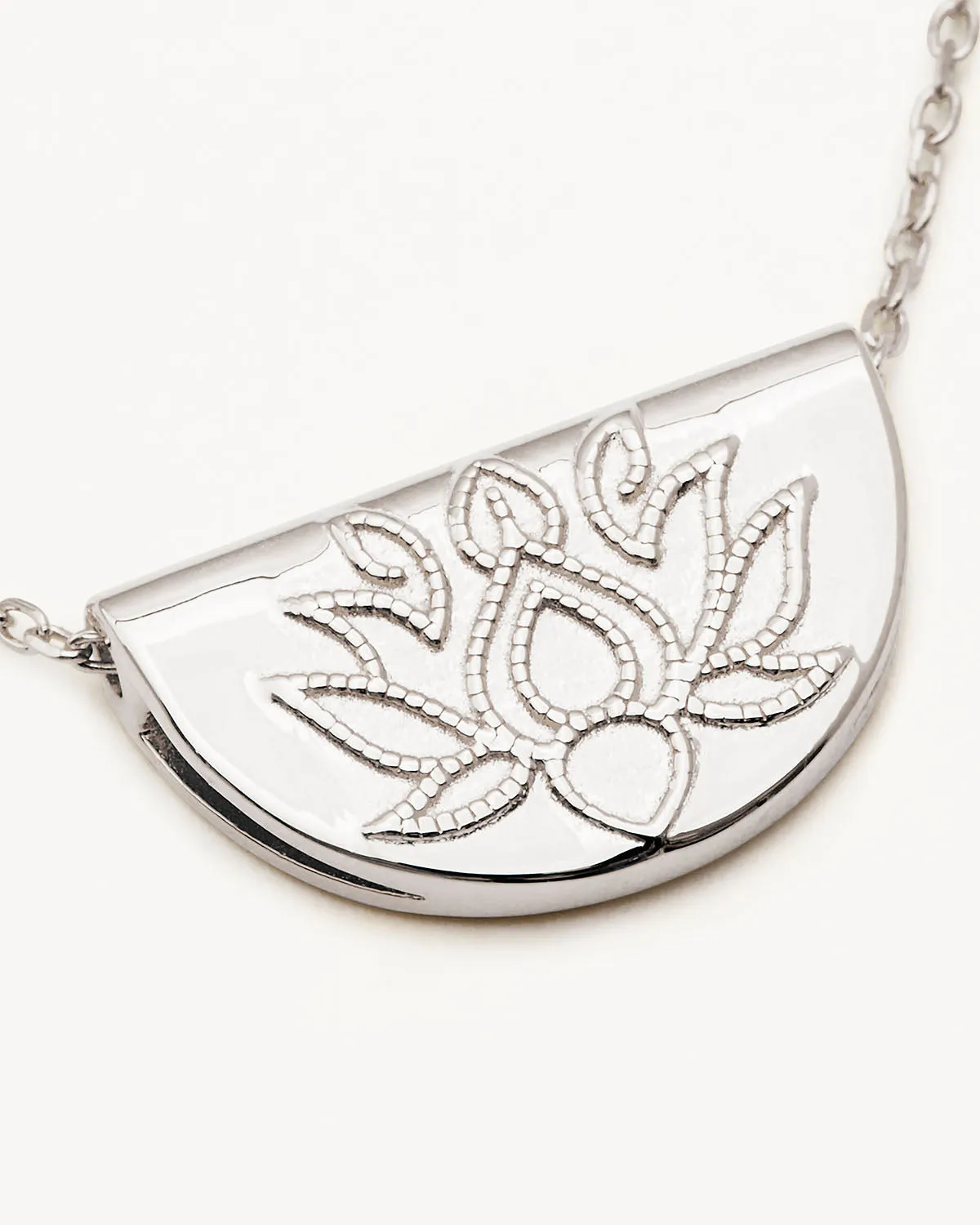 Sterling Silver Lotus Short Necklace