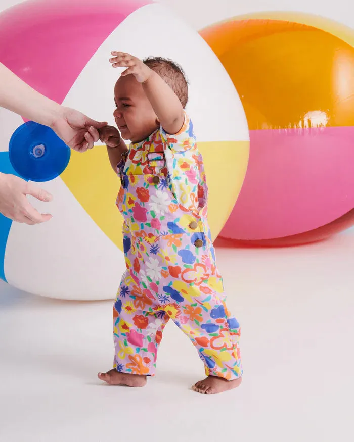 Summer Floral Baby Overalls