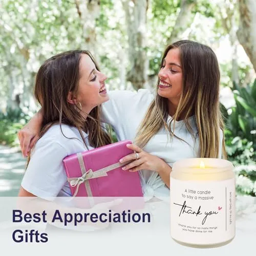 Thank You Candle Gifts for Women, Mom, Nurse - Teacher Appreciation Gifts, Boss Employee Appreciation Gifts, Friendship Gifts, Mothers Day Gifts