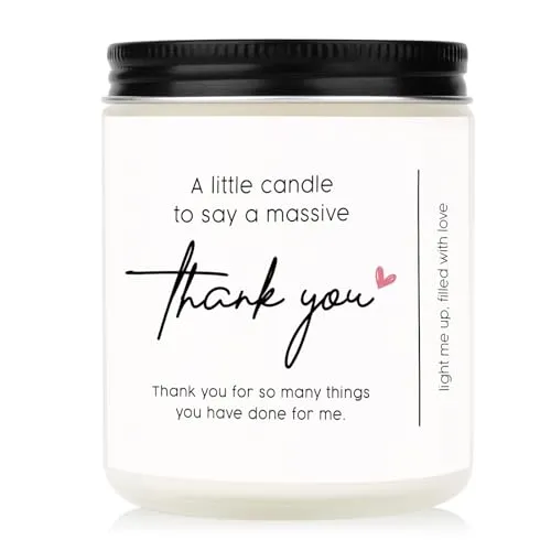 Thank You Candle Gifts for Women, Mom, Nurse - Teacher Appreciation Gifts, Boss Employee Appreciation Gifts, Friendship Gifts, Mothers Day Gifts