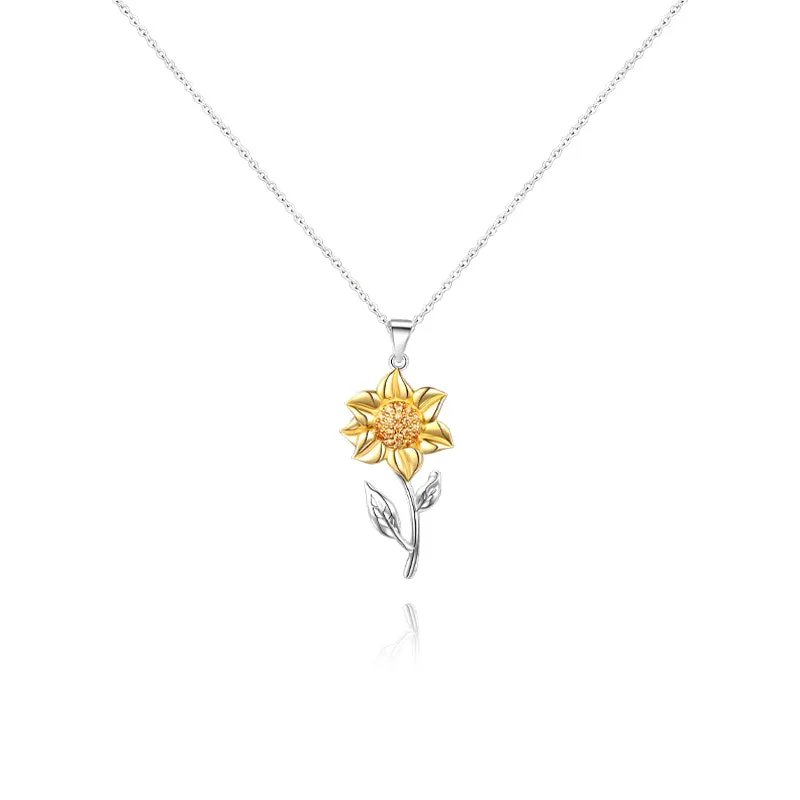 To My Badass Daughter-The Sunflower Pendant Necklace