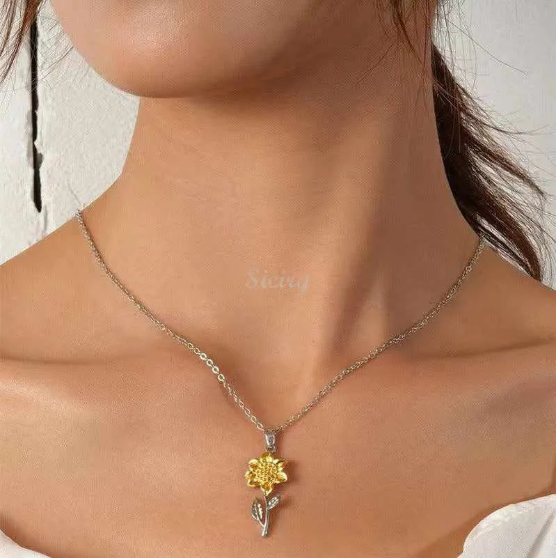 To My Badass Daughter-The Sunflower Pendant Necklace