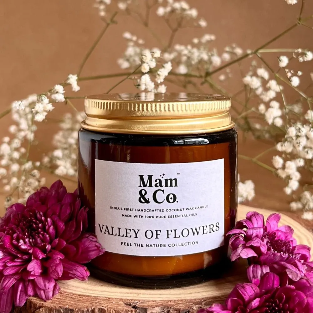 Valley of Flowers- 100% Coconut Wax Botanical Candle