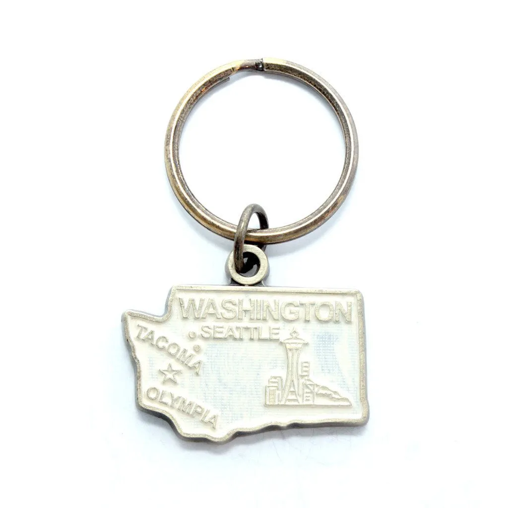 Washington Key Chain - High Quality Thick Metal State Key Ring