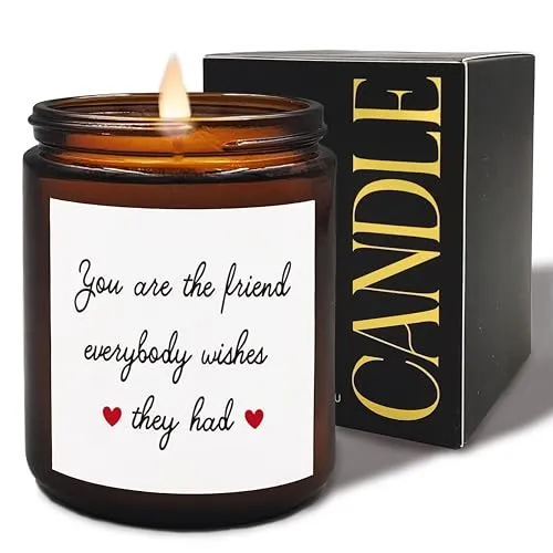 XUISWELL Friendship Candle, Friendship Gifts for Women Friends, Gifts for Friends Female, Bestie BFF Gifts, Best Friend Birthday Gifts for Women, You are The Friend Everybody Wishes They Had