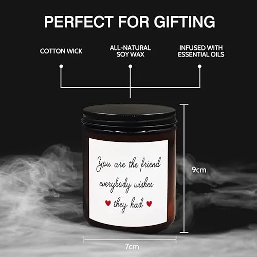 XUISWELL Friendship Candle, Friendship Gifts for Women Friends, Gifts for Friends Female, Bestie BFF Gifts, Best Friend Birthday Gifts for Women, You are The Friend Everybody Wishes They Had